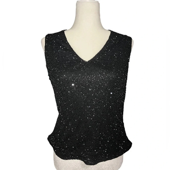 Vintage Sequins Embellished Tank - Picture 1 of 7